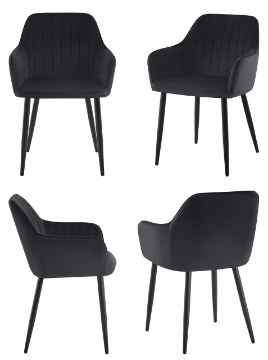 Kontrasto Ktb203 Стул Maria 3 Biu Pas Vel Черный, 6.05.91258 - Home Club