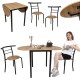 Kontrasto Комплект Rein: стіл 115(55)x76x60; стілець, 5.90.26038 - Home Club