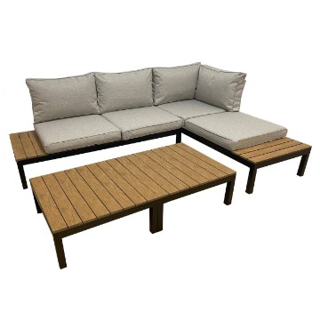 Kontrasto Набор садовой мебели Ibiza, алюминий, 4-местный, серый, 5.05.13013 - Home Club