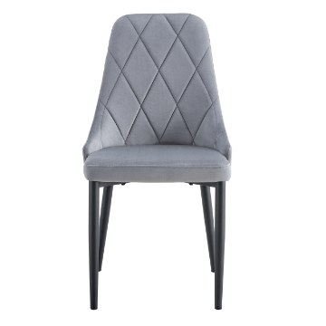 Kontrasto Мягкое кресло для столовой из велюра серого цвета Eva2 Kt201, 5.90.15031 - Home Club