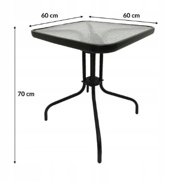Kontrasto Набор садовой мебели Bergamo 60x60 см, 2-местный, Черный, 5.05.13976 - Home Club
