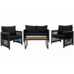 Kontrasto Набор садовой мебели Cuba, 4 предмета, черный, 5.05.13785 - Home Club