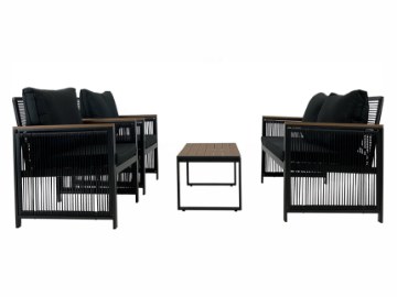 Kontrasto Набор садовой мебели Cuba, 4 предмета, черный, 5.05.13785 - Home Club