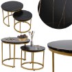 Kontrasto Круглый журнальный столик, 2 шт., Черный Мрамор Sk110Mcz, 53x45/43x35 см, 6.06.14720 - Home Club, изображение 6