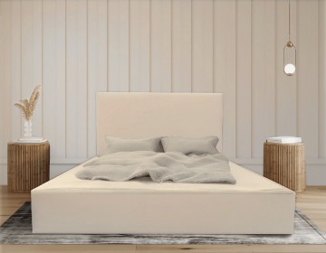 Kontrasto Lt101 Кровать Velio 160x2x115, кремового цвета, Meb000394 - Home Club