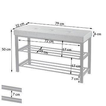 Kontrasto Сиденье 79x32x50 см, Vel, черный, 6.01.83345 - Home Club