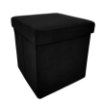 Kontrasto Велюровая черная пуфик с ящиком для хранения Perfect 30x30x30 см, 6.01.27175 - Home Club