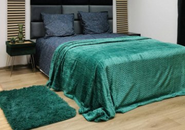 Kontrasto Плед Fuero 200x220, темно-зеленый, 4.58.22409 - Home Club