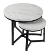 Kontrasto Круглый журнальный столик, 2 шт. Серый Мрамор Sk112Msz 60x47/40x39, 6.06.14669 - Home Club, зображення 9