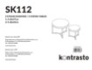 Kontrasto Круглый журнальный столик, 2 шт. Серый Мрамор Sk112Msz 60x47/40x39, 6.06.14669 - Home Club, зображення 12