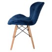 Kontrasto Скандинавское мягкое кресло для столовой темно-синего цвета Zoe, 6.05.27722 - Home Club, зображення 6