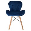 Kontrasto Скандинавское мягкое кресло для столовой темно-синего цвета Zoe, 6.05.27722 - Home Club, зображення 7
