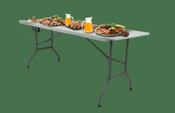 Kontrasto Белый складной стол для кейтеринга Party 180x70x74, 5.04.27390 - Home Club