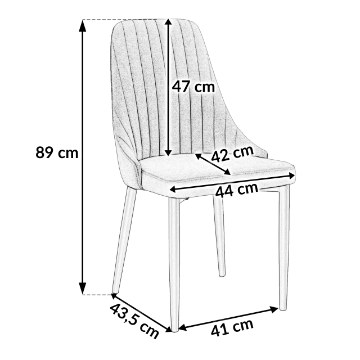 Kontrasto Бежевое велюровое мягкое кресло для столовой Eva2 Kt200, 5.90.14973 - Home Club