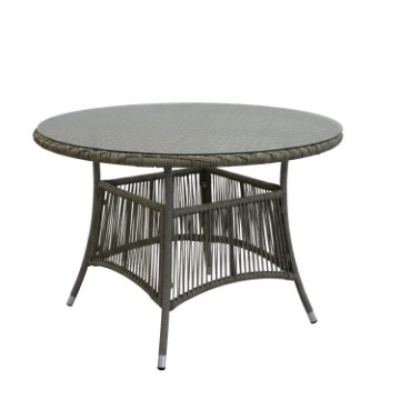 Garden Line Набор садовой мебели (4 кресла + столик) серый + серые подушки, ALF6792 - Home Club