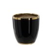 Chomik Керамічна Чашка Для Горщика 20,5 x 20,5 x 23 См Чорна З Золотою Обвідкою, ELI0350 - Home Club, зображення 2