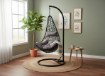 Garden Line Подвесное кресло, черное, подушка — серая, каркас — черный, половина /1151/, FAT2623 - Home Club, изображение 3