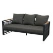 Garden Line Комплект алюминиевой мебели «Скопье» (диван + 2 кресла + столик) серого цвета + серые подушки, ALM8109 - Home Club, изображение 14