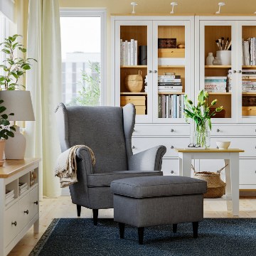 ИКЕА Подставка для ног с ящиком для хранения STRANDMON СТРАНДМОН, 006.213.54 - Home Club