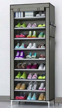 Kontrasto St1001 Текстильна шафа для взуття, 160 см, сіра, 6.03.20027 - Home Club