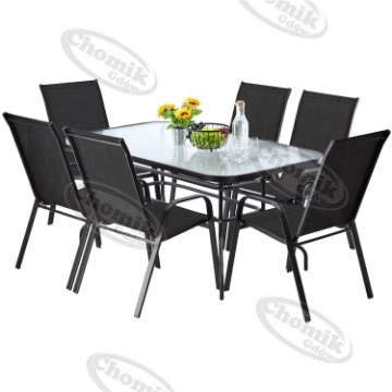Garden Line Комплект Садових Меблів — Стіл 150 × 90 × 70 см/Neo2286/ + 6 Стільців 54 × 72 × 96 см/Neo3685 × 3/, NEO2286KPLCZ - Home Club
