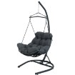 Chomik Підвісне крісло Tumber — антрацитове, антрацитова подушка, антрацитова рама, FAT0449 - Home Club, зображення 2