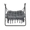 Chomik Двомісне підвісне крісло-гамак Poly — антрацитове, з антрацитовою подушкою та антрацитовою рамою, FAT0456 - Home Club, зображення 2