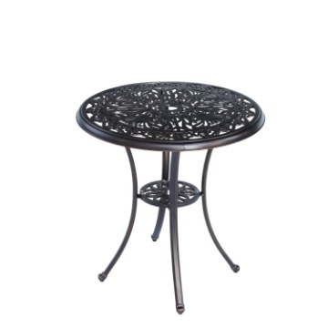 Garden Line Алюмінієвий стіл «Danbury», антична бронза, діаметр 68 × 70 см, круглий, ATO4041 - Home Club