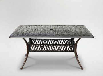 Garden Line Алюминиевый стол «Hastings», цвет «античная бронза», 150 x 90 x 73 см, ATO4089 - Home Club