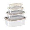 Chomik Набір із 4 прямокутних контейнерів (0,25+0,5+0,75+1,2 л), LOK00659 - Home Club