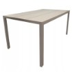 Kontrasto Алюмінієвий садовий стіл для тераси зі стільницею з полівуду Allen Pro 130x70, колір «тауп», Meb000055 - Home Club