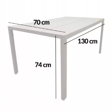 Kontrasto Алюмінієвий садовий стіл для тераси зі стільницею з полівуду Allen Pro 130x70, колір «тауп», Meb000055 - Home Club