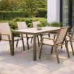 Kontrasto Алюмінієвий садовий стіл для тераси зі стільницею з полівуду Allen Pro 130x70, колір «тауп», Meb000055 - Home Club, зображення 5