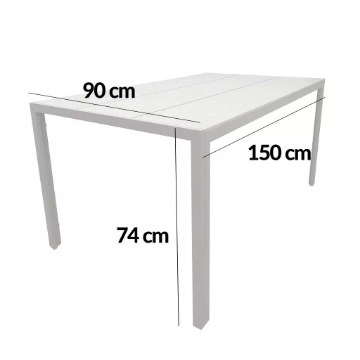 Kontrasto Алюмінієвий садовий стіл для тераси зі стільницею з полівуду Allen Pro 150x90, колір «таупе», Meb000057 - Home Club