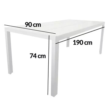 Kontrasto Алюмінієвий садовий стіл для тераси з стільницею з полівуду Allen Pro 190x90, колір «таупе», Meb000059 - Home Club