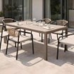 Kontrasto Алюмінієвий садовий стіл для тераси з стільницею з полівуду Allen Pro 190x90, колір «таупе», Meb000059 - Home Club, зображення 5