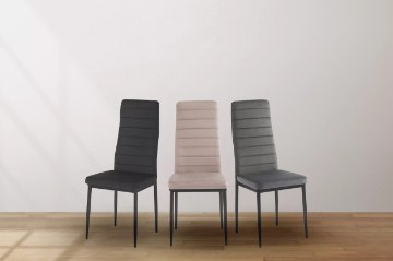 Kontrasto Оббите крісло для їдальні з чорного велюру Mark2 Kt118, 6.05.50391 - Home Club