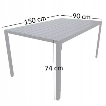 Kontrasto Стіл Allen-St 150x90x74 см, чорний/чорний, Meb000065 - Home Club