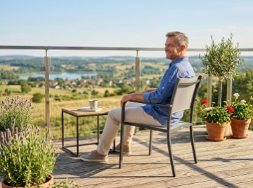 Garden Line Садове Крісло Сіре 54x55x86см, ANH0877 - Home Club