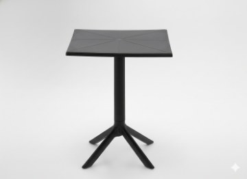 Garden Line Квадратный Садовый Стол 60 x 60 x 77,5 См, Черный, FAT0978 - Home Club