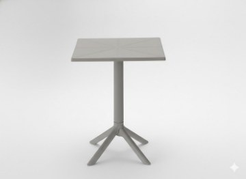 Garden Line Квадратный Садовый Стол 60 x 60 x 77,5 См, Серый, FAT0985 - Home Club