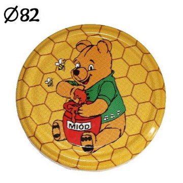 Chomik Набір із 10 кришок Fi82 «Пластер із ведмедиком». /3757/2476/6766/, CAPKPL82P12 - Home Club