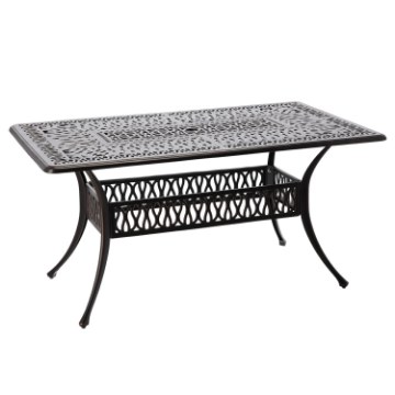 Garden Line Алюмінієвий стіл «Hastings», антична бронза, 150 × 90 × 73 см, ATO4089 - Home Club