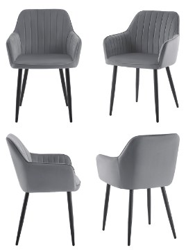 Kontrasto Kt203 Стілець Maria 3 Pas Vel Сірий Dw, 5.90 90251 - Home Club