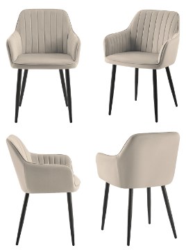 Kontrasto Kt203 Стілець Maria 3 Pas Vel Taupe Dw, 5.90 90244 - Home Club