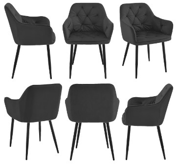 Kontrasto Ko202 Стілець Julia Ob. 3 Vel Чорний Dw, 5.90 90220 - Home Club