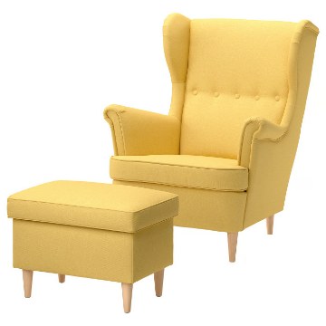ІКЕА Крісло з підніжкою STRANDMON СТРАНДМОН, 295.903.47 - Home Club