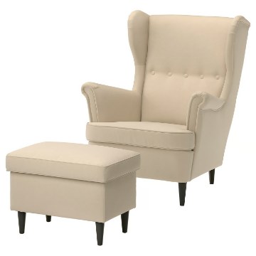 ІКЕА Крісло з підніжкою STRANDMON СТРАНДМОН, 295.903.66 - Home Club