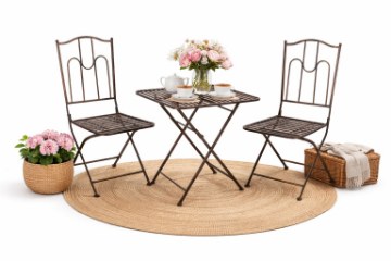 Garden Line Набір Садових Меблів Античний Бронз (Квадратний Стіл + 2 Стільці), GOM1463 - Home Club