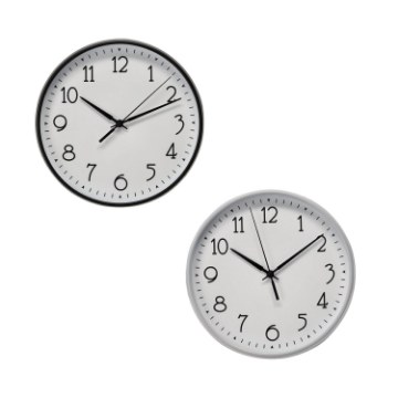 Chomik Круглий настінний годинник 23 x 23 x 4 см, білий/чорний, ZEG4634 - Home Club